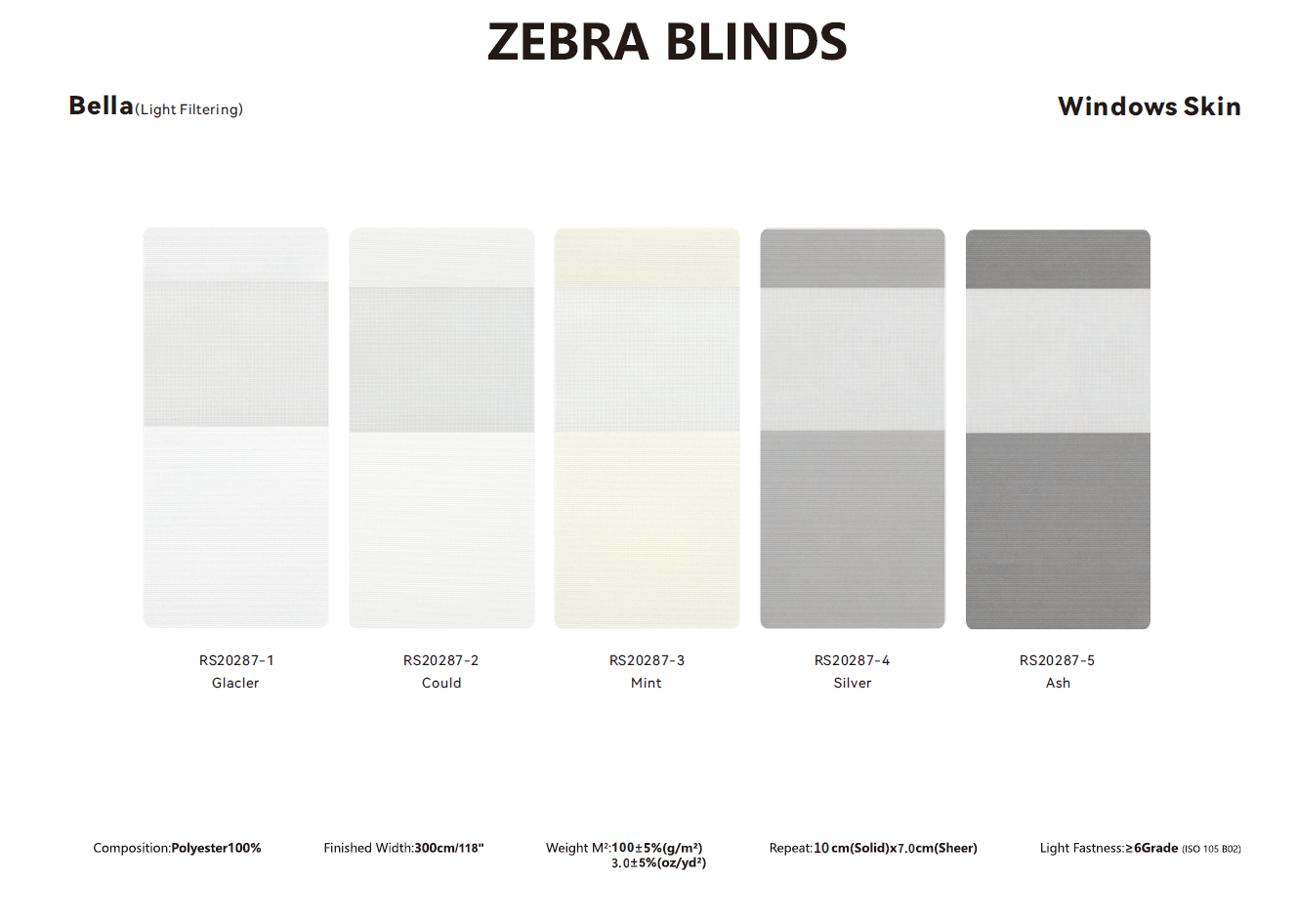 Zebra Blinds Samples