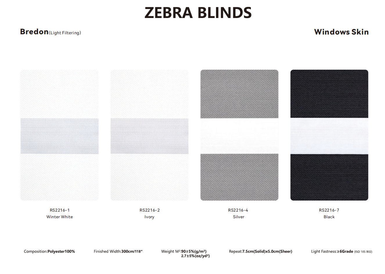 Zebra Blinds Samples