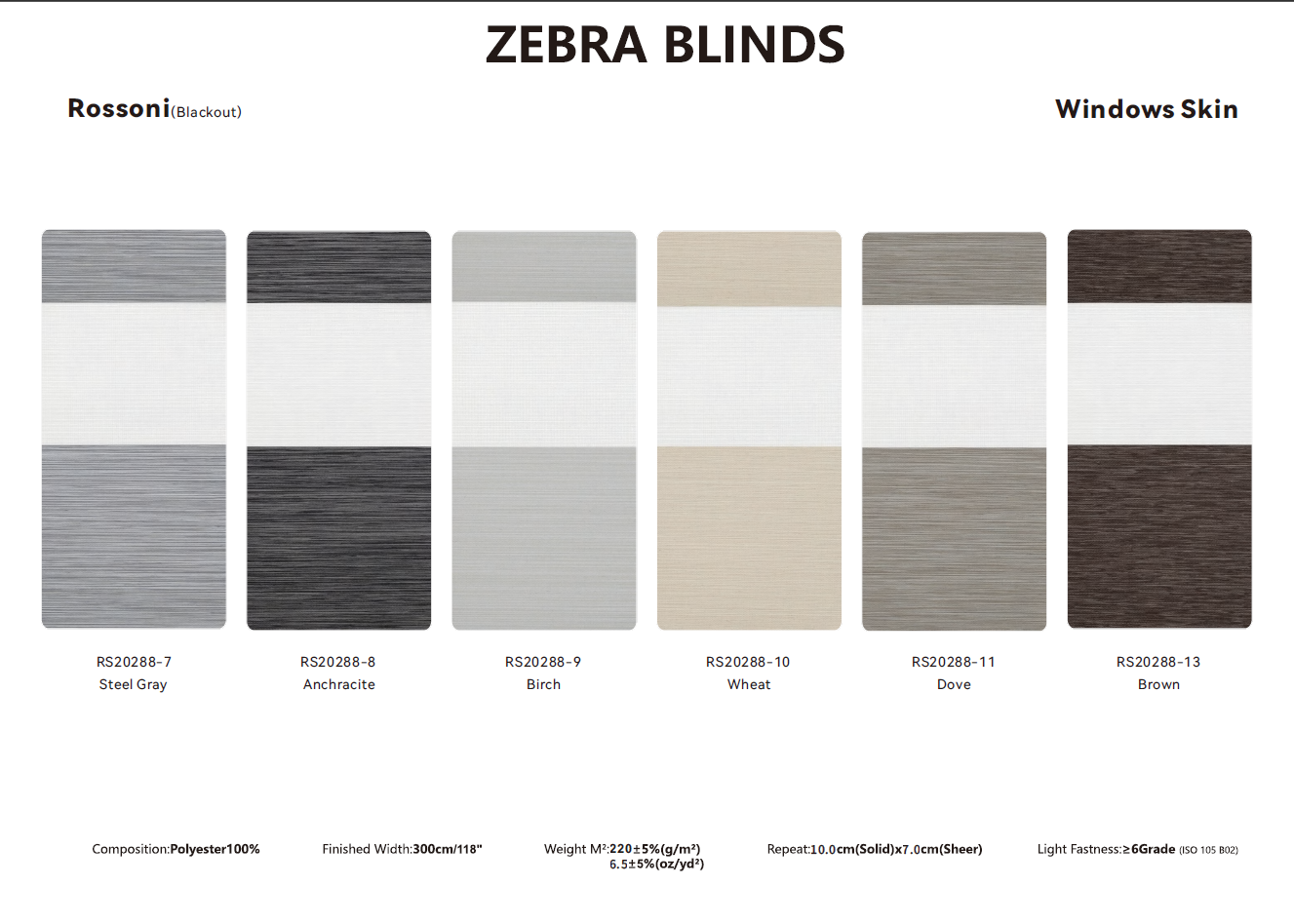 Zebra Blinds Samples