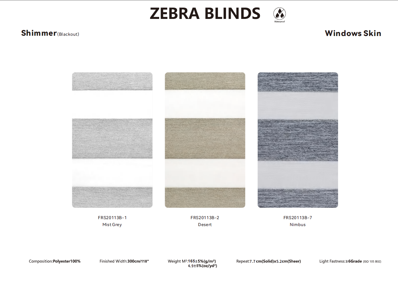 Zebra Blinds Samples