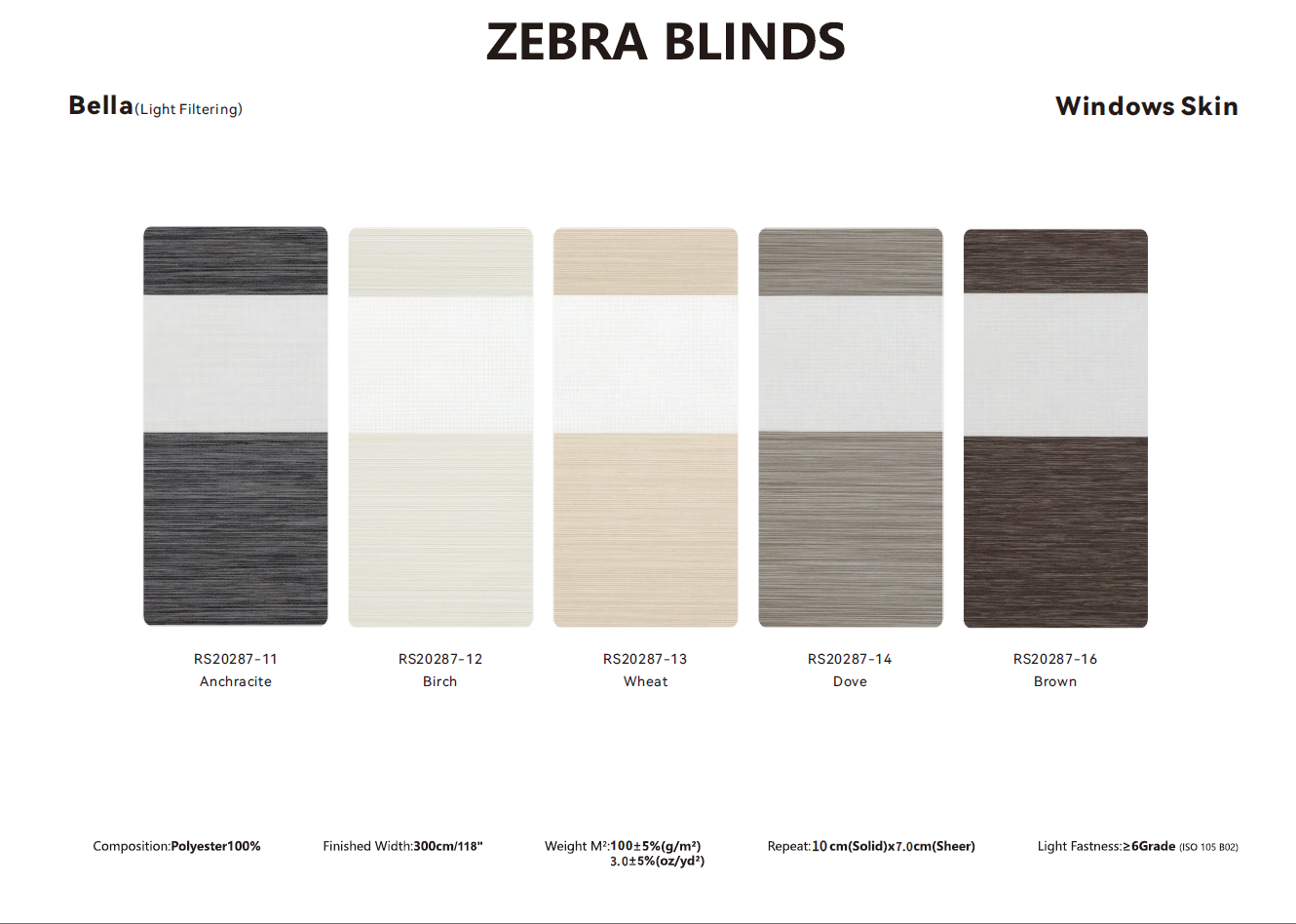Zebra Blinds Samples