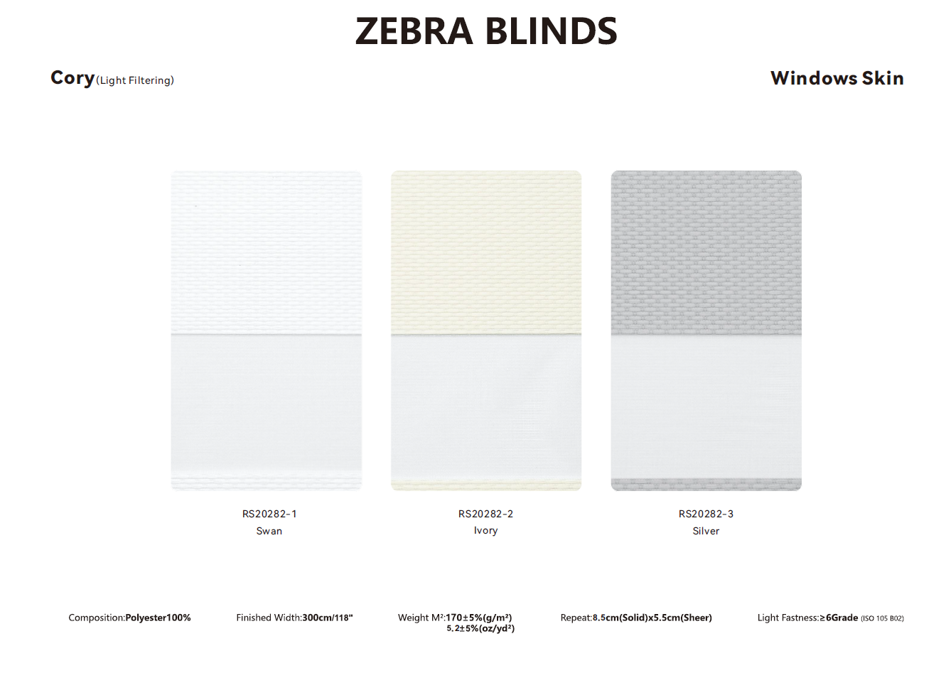 Zebra Blinds Samples