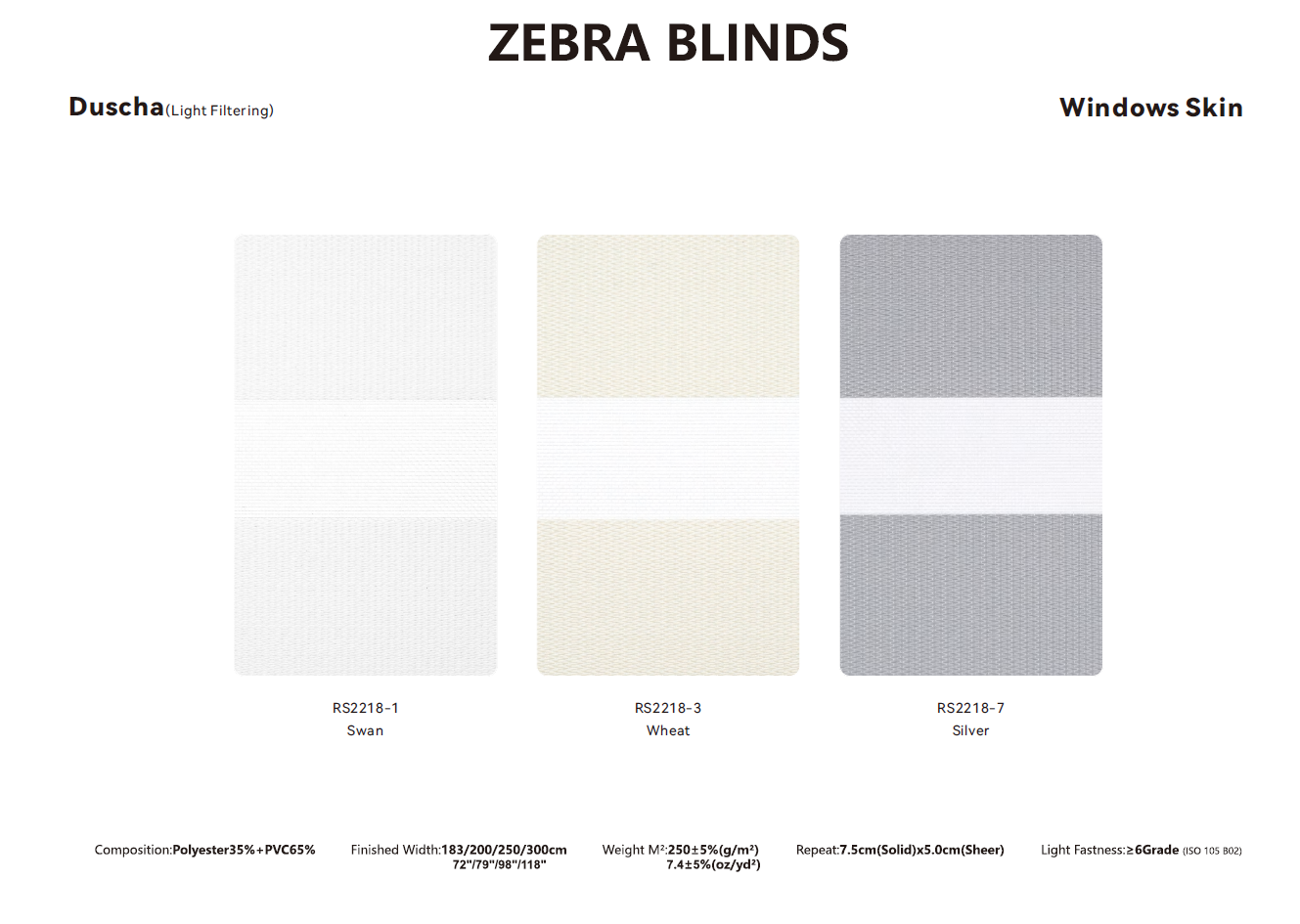 Zebra Blinds Samples