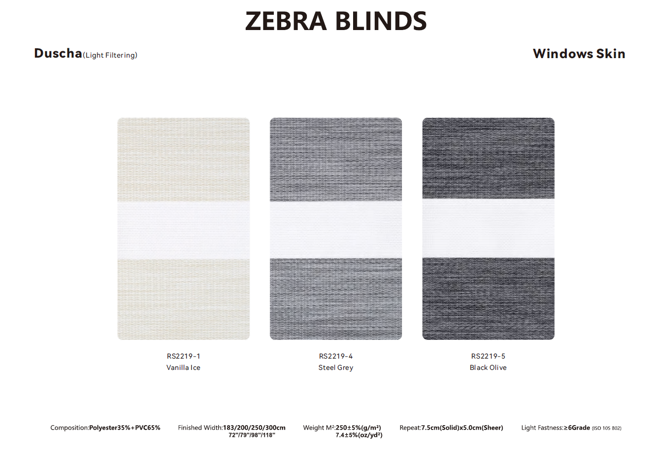 Zebra Blinds Samples